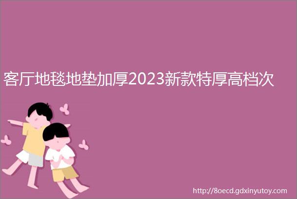 客厅地毯地垫加厚2023新款特厚高档次